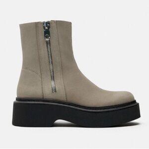 Zara Taupe Ankle Boots